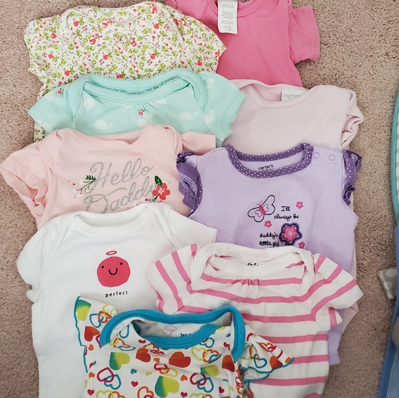 baby girl short sleeve onesies